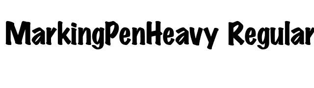 MarkingPenHeavy Regular font preview