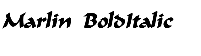 Marlin BoldItalic font preview