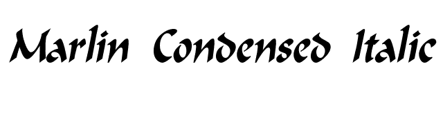 Marlin Condensed Italic font preview