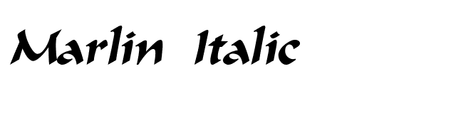 Marlin Italic font preview