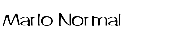 Marlo Normal font preview