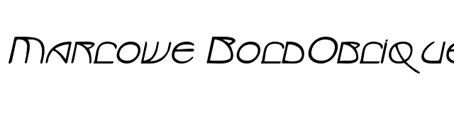 Marlowe BoldOblique font preview