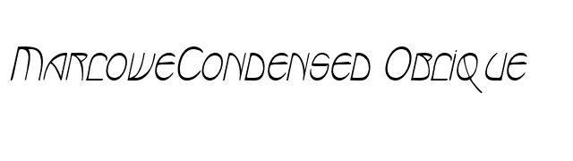 MarloweCondensed Oblique font preview