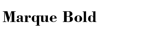 Marque Bold font preview