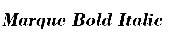 Marque Bold Italic font preview