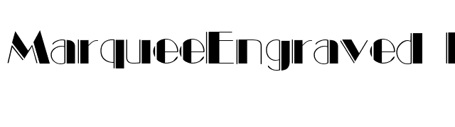 MarqueeEngraved Regular font preview