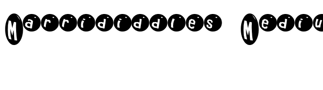 Marrididdles Medium font preview