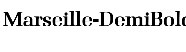 Marseille-DemiBold font preview