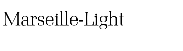 Marseille-Light font preview