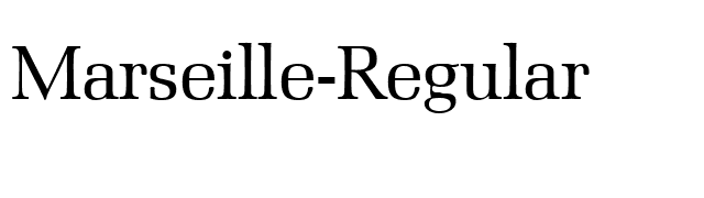 Marseille-Regular font preview