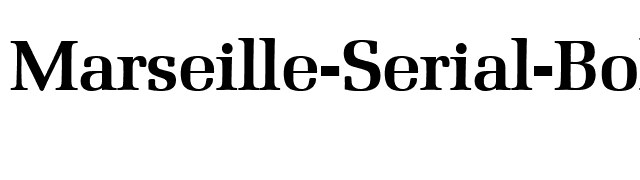 Marseille-Serial-Bold font preview