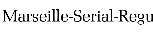 Marseille-Serial-Regular font preview