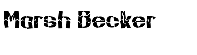 Marsh Becker font preview