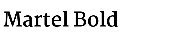 Martel Bold font preview