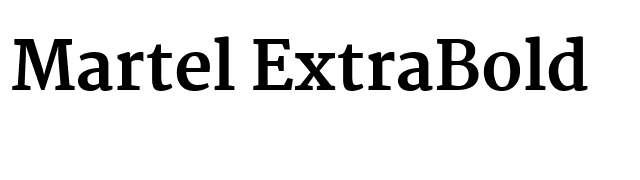 Martel ExtraBold font preview