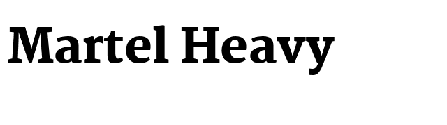 Martel Heavy font preview