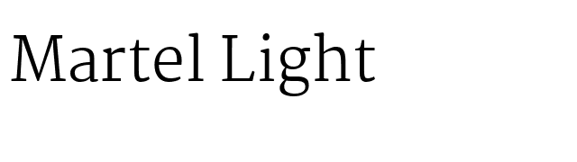 Martel Light font preview