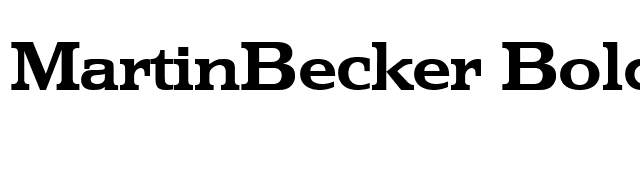 MartinBecker Bold font preview