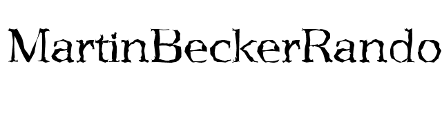 MartinBeckerRandom-Light-Regular font preview