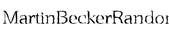 MartinBeckerRandom-Xlight-Regular font preview