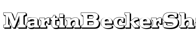 MartinBeckerShadow-ExtraBold-Regular font preview