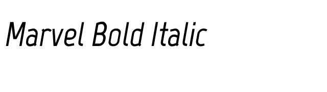 Marvel Bold Italic font preview