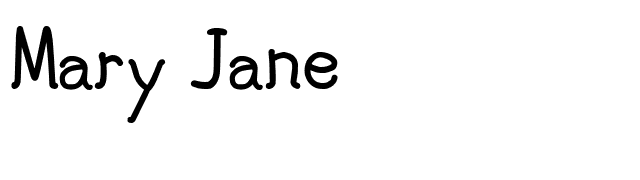 Mary Jane font preview