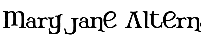 Mary Jane Alternate font preview