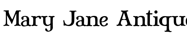 Mary Jane Antique font preview