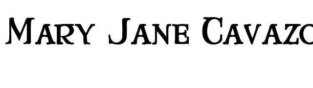 Mary Jane Cavazos font preview