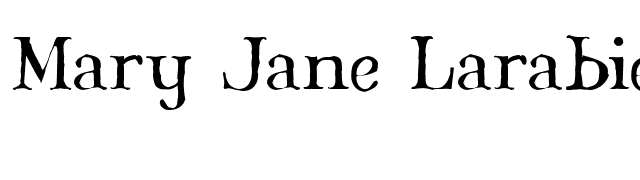 Mary Jane Larabie font preview