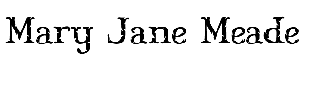 Mary Jane Meade font preview