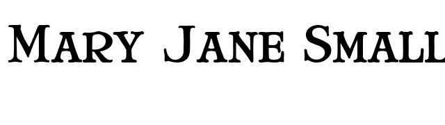 Mary Jane Small Caps font preview