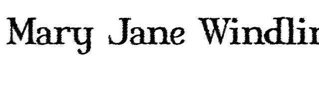 Mary Jane Windlin font preview