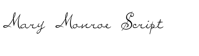 Mary Monroe Script font preview