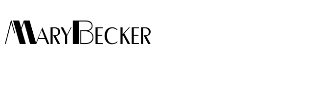 MaryBecker font preview