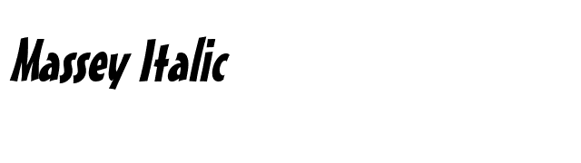 Massey Italic font preview