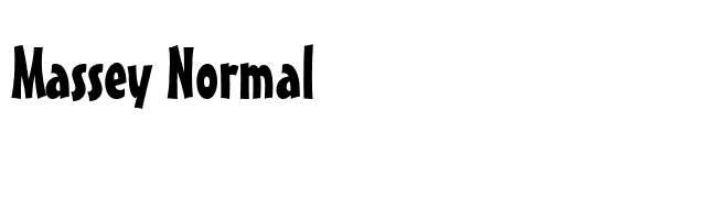 Massey Normal font preview