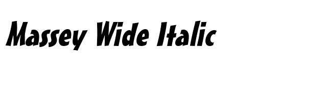 Massey Wide Italic font preview