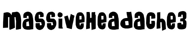 MassiveHeadache3 font preview