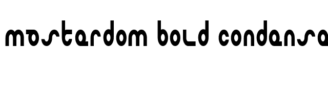 Masterdom Bold Condensed font preview