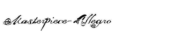 Masterpiece-Allegro font preview