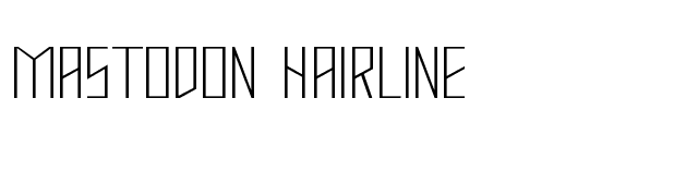 Mastodon Hairline font preview