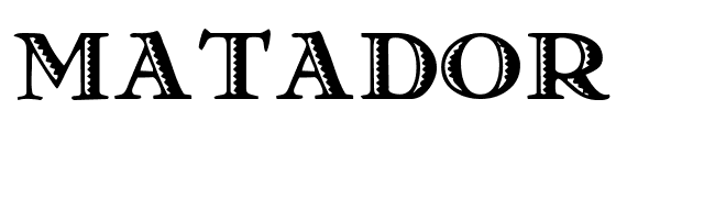 Matador font preview