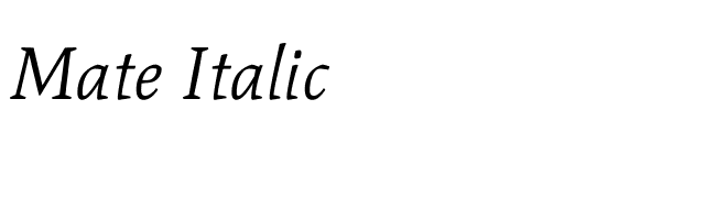 Mate Italic font preview