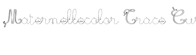 Maternellecolor Trace Cursive font preview