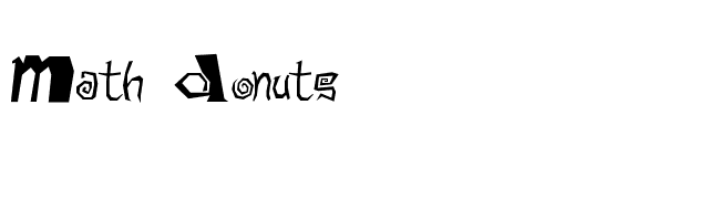 Math Donuts font preview