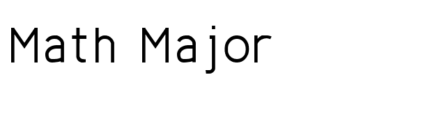 Math Major font preview