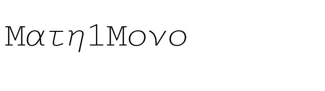 Math1Mono font preview