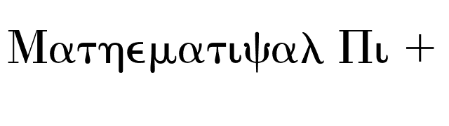 Mathematical Pi 1 font preview